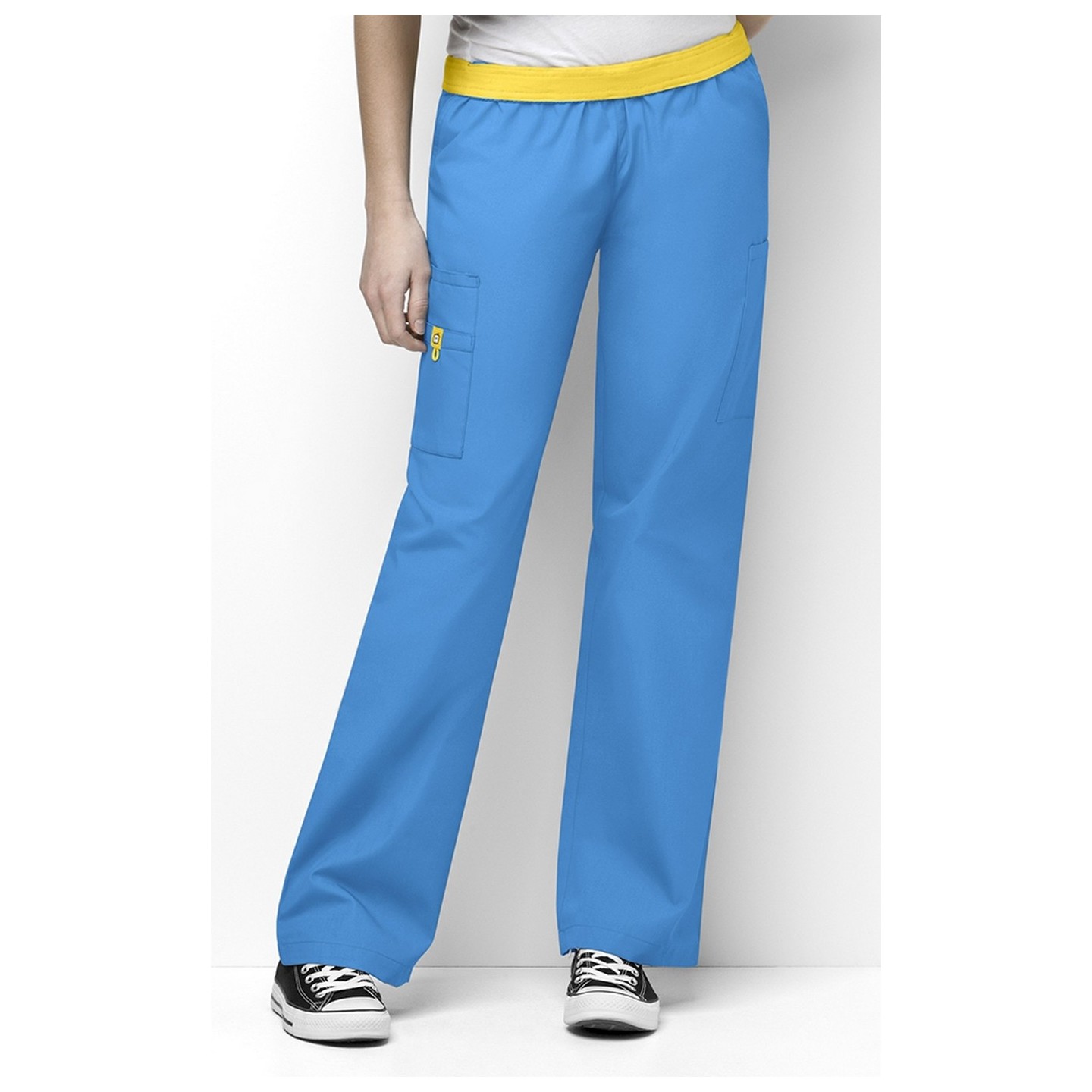 5016 WonderWink Origins Québec – Pantalon d’uniforme avec ceinture élastique - Malibu Blue