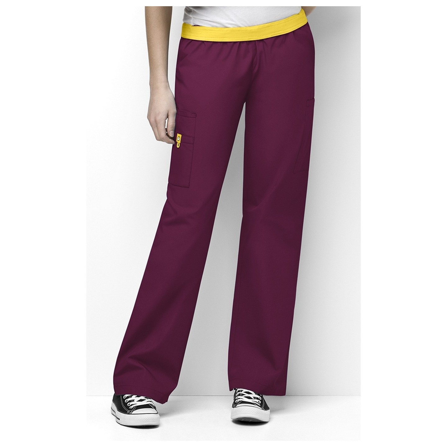 5016 WonderWink Origins Québec – Pantalon d’uniforme avec ceinture élastique - Wine