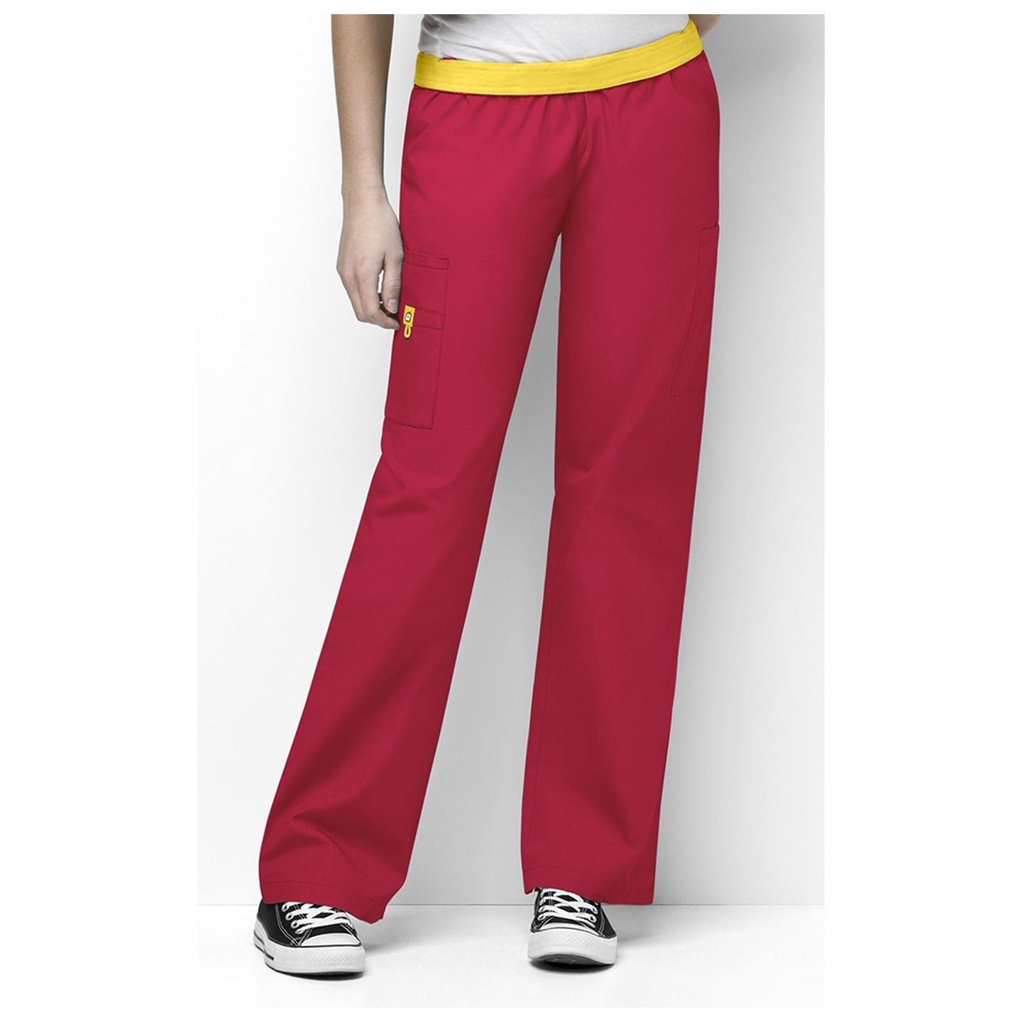 5016 WonderWink Origins Quebec Elastic Waistband Scrub Pants - Red