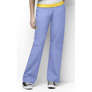 5016 WonderWink Origins Québec – Pantalon d’uniforme avec ceinture élastique - Ceil Blue
