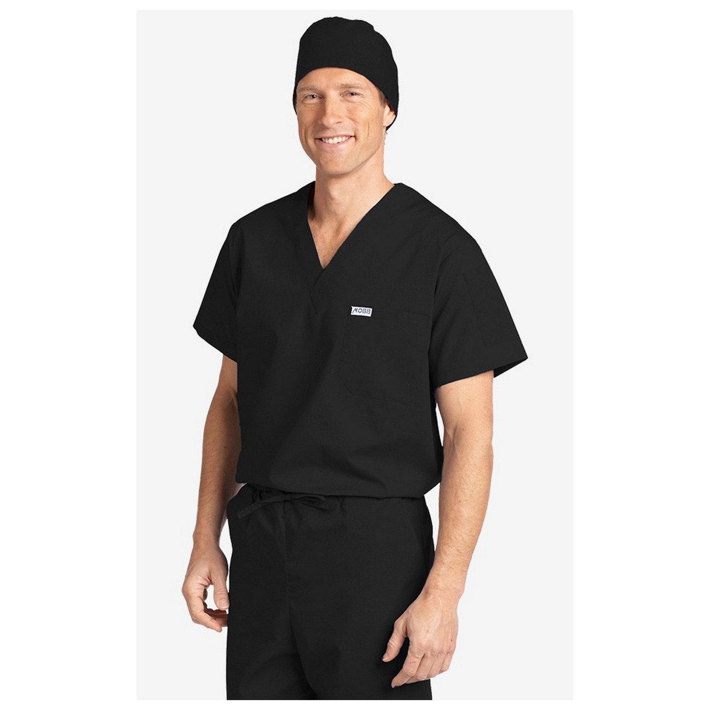 MOBB unisexe à encolure en V Scrub Top (La vue de l'Homme) - Black (BL)
