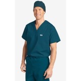 MOBB Unisex V-Neck Scrub Top (Men's View) - Caribbean (CA)
