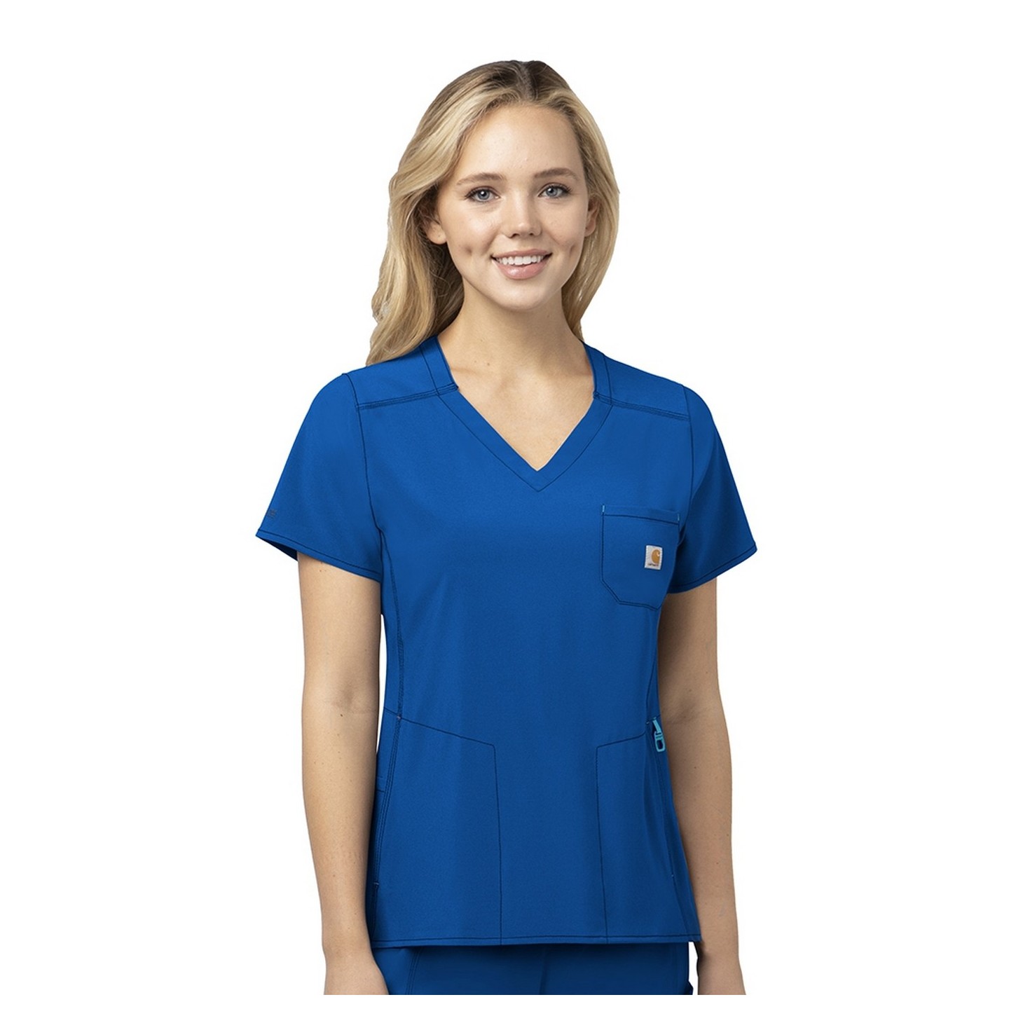C12110 Carhartt Force® CROSS-FLEX Scrubs - V-Neck Tech Top