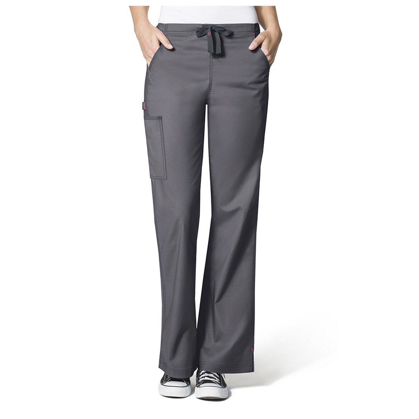 5308 WonderFlex Grace Flare Leg Cargo Scrub Pants - Pewter