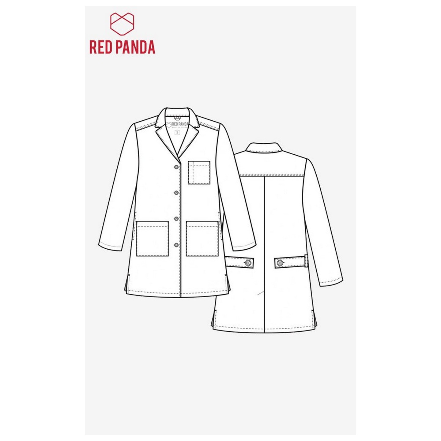 7256 - Red Panda - Manteau long Lab Homme