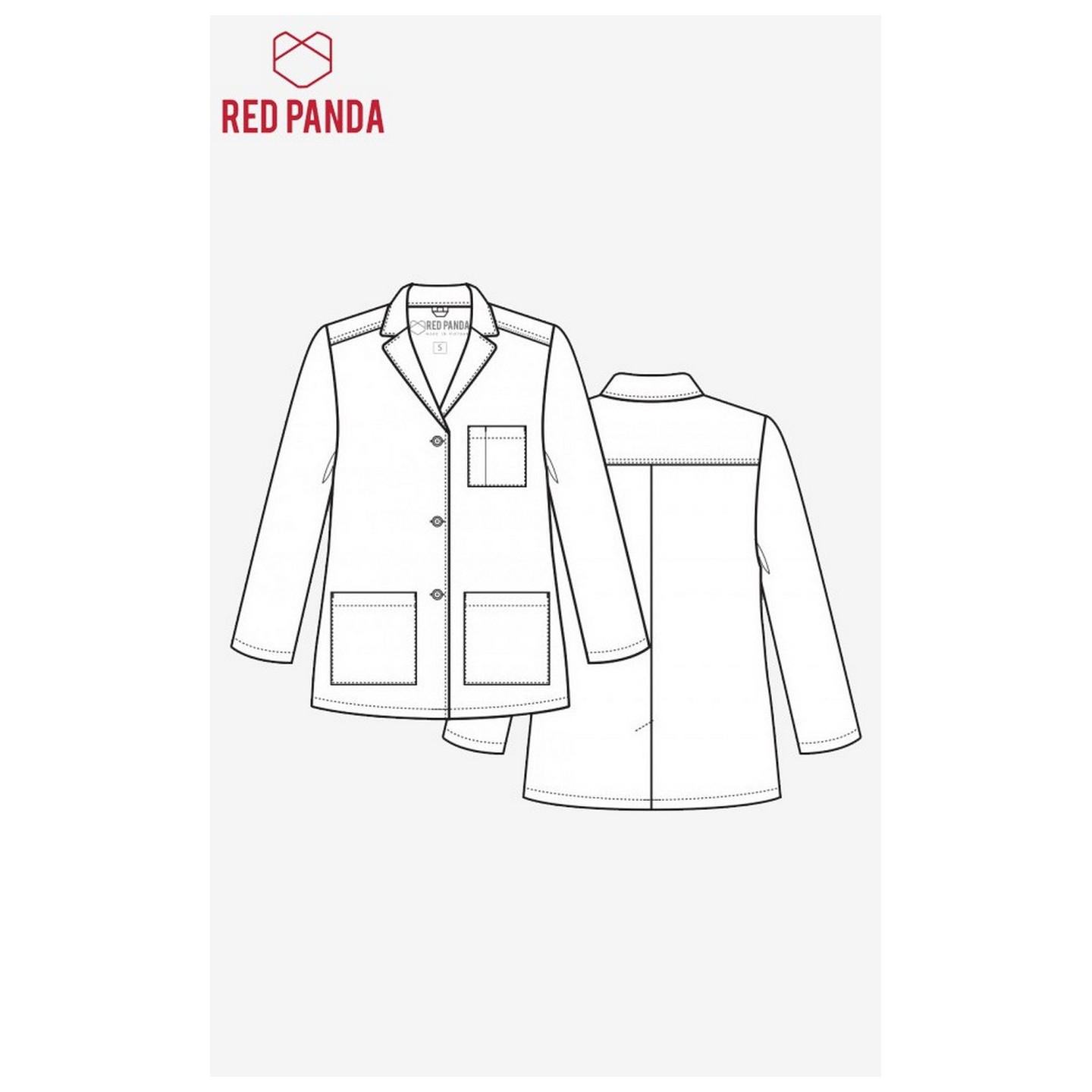 7216 - Red Panda - Men's Consultation Lab Coat