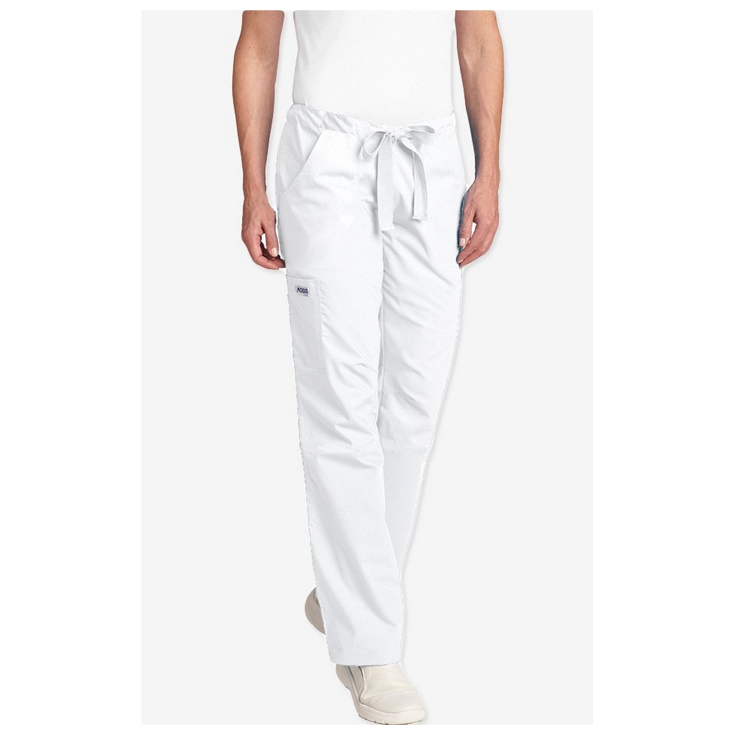 MOBB cordon Scrub Pant avec 5 poches - White (WH)
