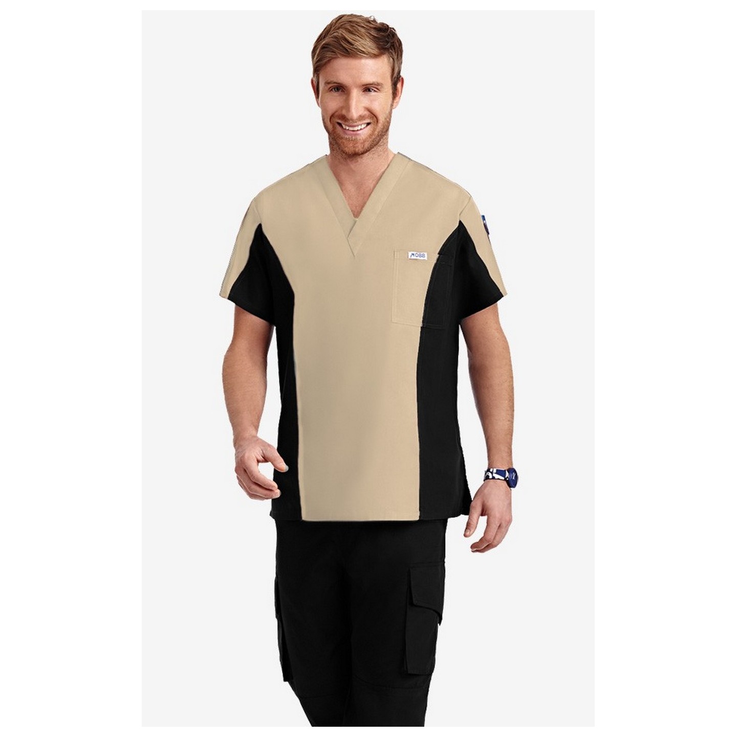 Haut d’hommes  à deux teintes - Khaki-Black (KH-BL)