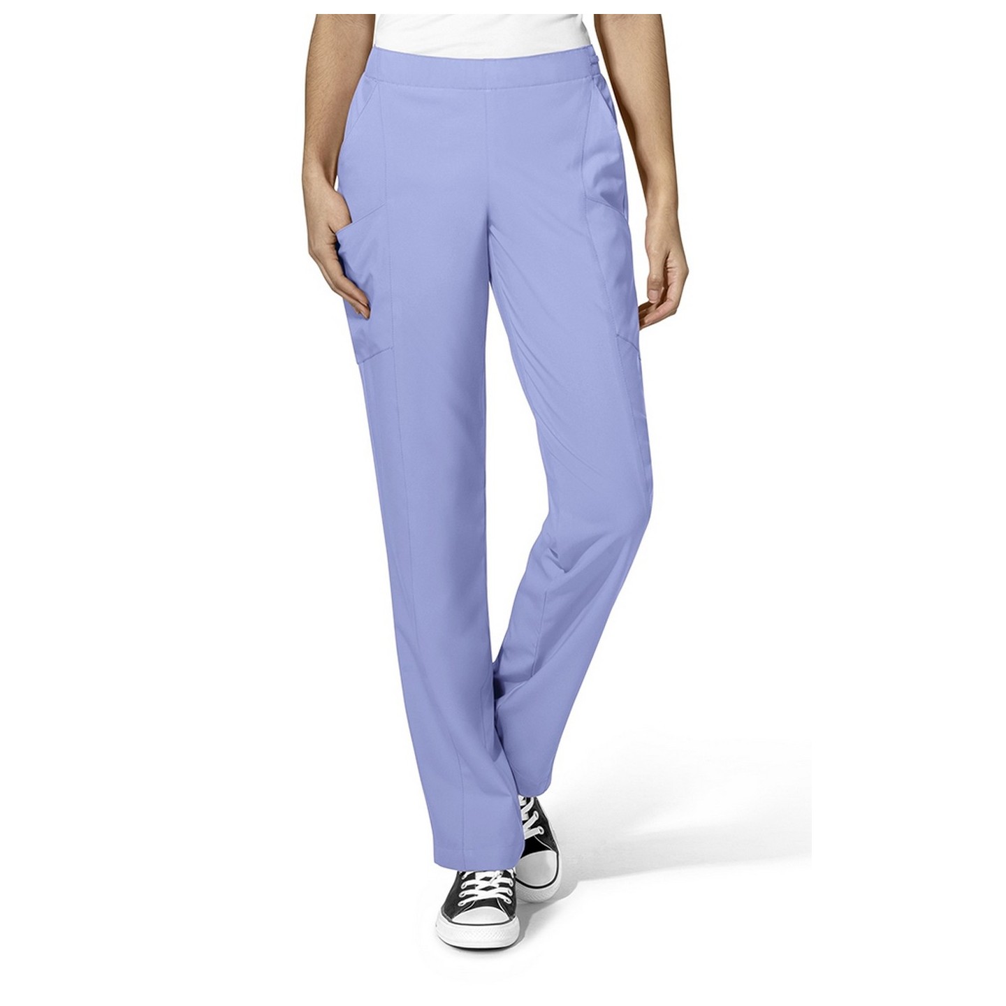 5155 W123 de WonderWink Pantalon double cargo à devant plat pour femmes