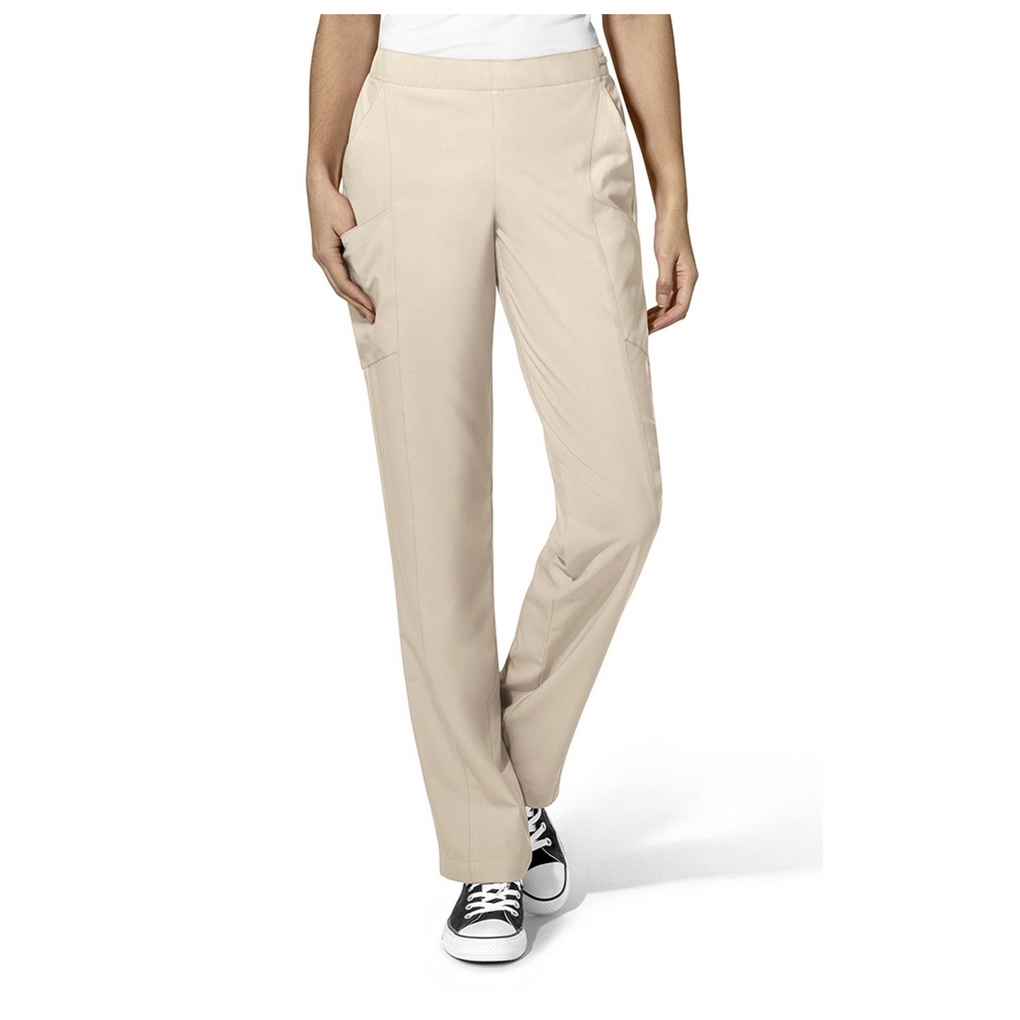 5155 W123 de WonderWink Pantalon double cargo à devant plat pour femmes