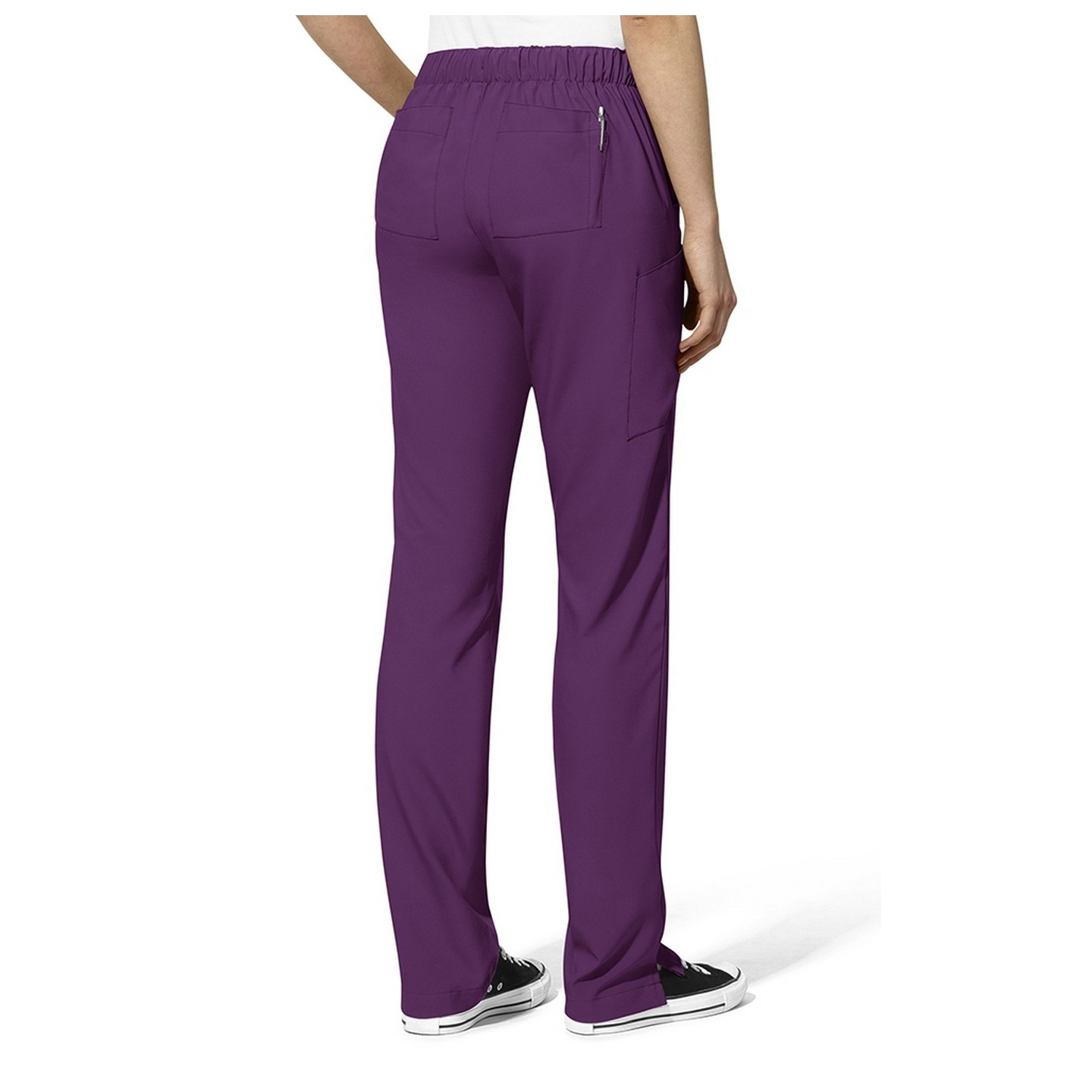5155 W123 de WonderWink Pantalon double cargo à devant plat pour femmes