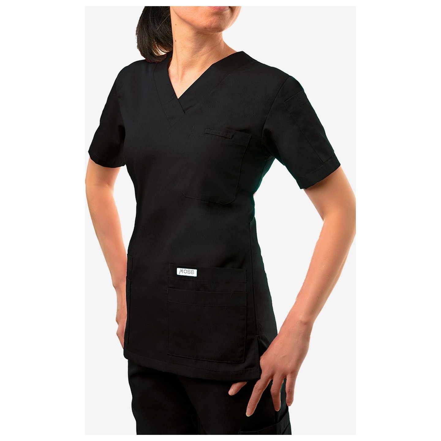 520T - MOBB 6 Pocket Scrub Top - Black