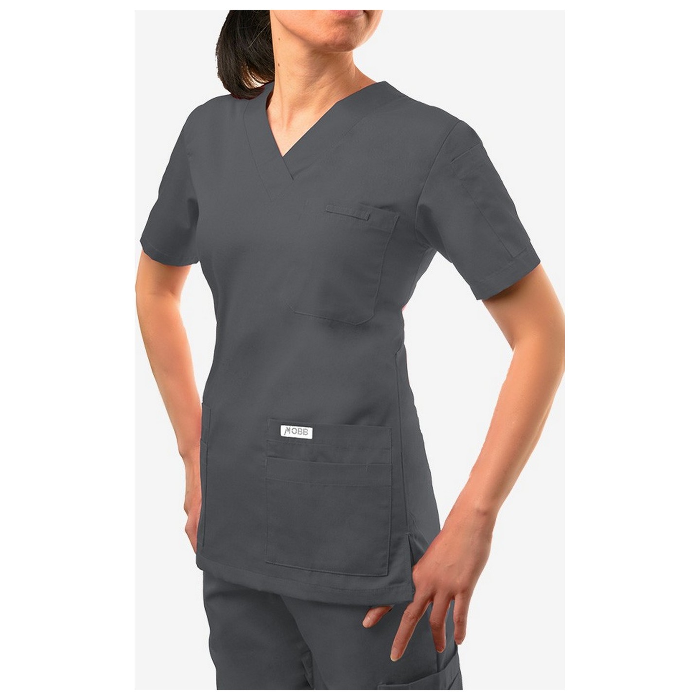 520T - MOBB 6 Pocket Scrub Top - Charcoal