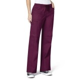 5108 WonderFlex Faith Multi-pocket Cargo Scrub Pants - Wine