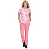 384PR koi Basics Leslie Haut Imprimé - Dreamscape Pink 