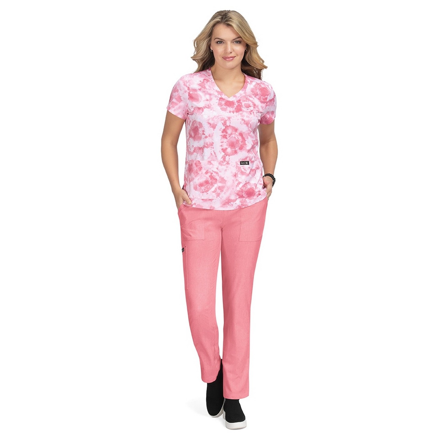 384PR koi Basics Leslie Haut Imprimé - Dreamscape Pink 