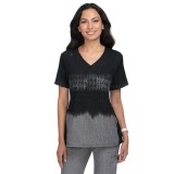 1031PR koi Basics Cali Top - Tie Dye Black Heather Grey
