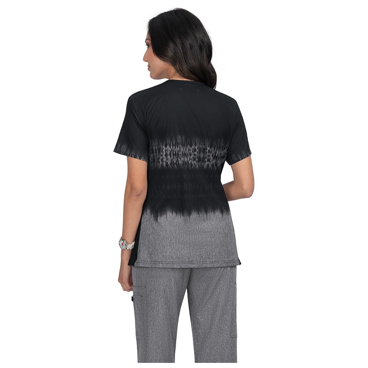 1031PR koi Basics Cali Top - Tie Dye Black Heather Grey