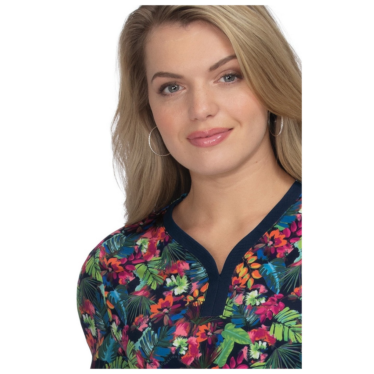 1052PR Planet koi Thea Print Top - Tropical Climate