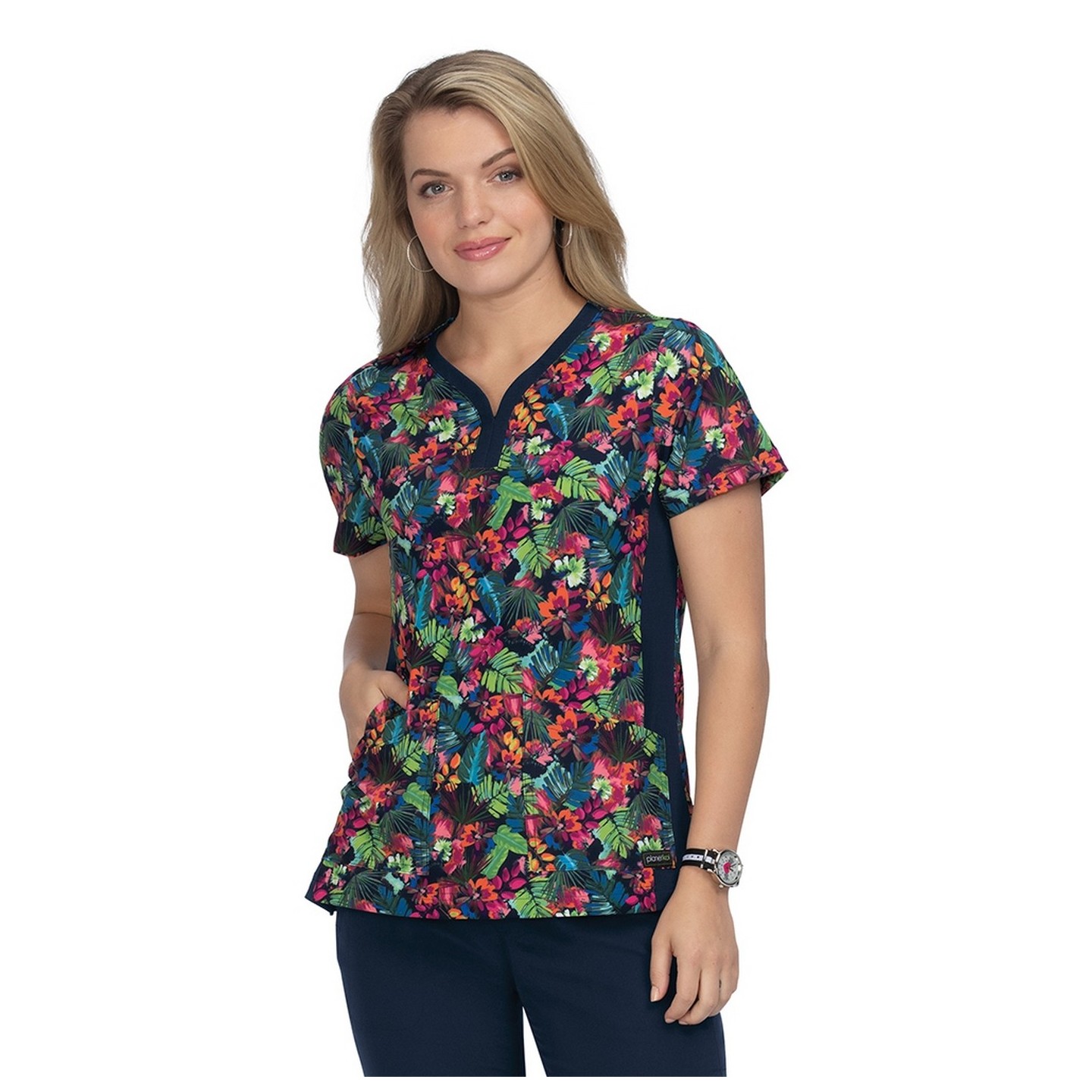1052PR Planet koi Thea Print Top - Tropical Climate