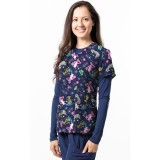 1434NV - Haut à imprimé Spill The Tea- Tissu doux et extensible Zinnia par Greentown