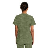 2353 Healing Hands Joy V-Neck Camo Top