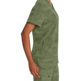 2353 Healing Hands Joy V-Neck Camo Top