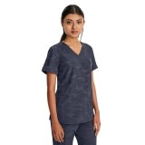 2353 Healing Hands Joy V-Neck Camo Top