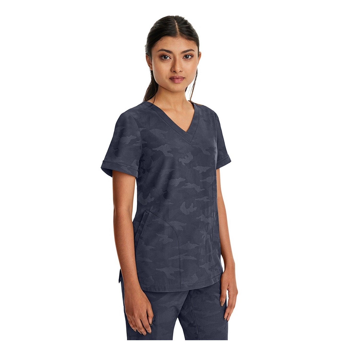 2353 Healing Hands Joy V-Neck Camo Top