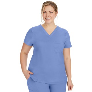 2321 Healing Hands Purple Label haut Jada avec une poche et col en V