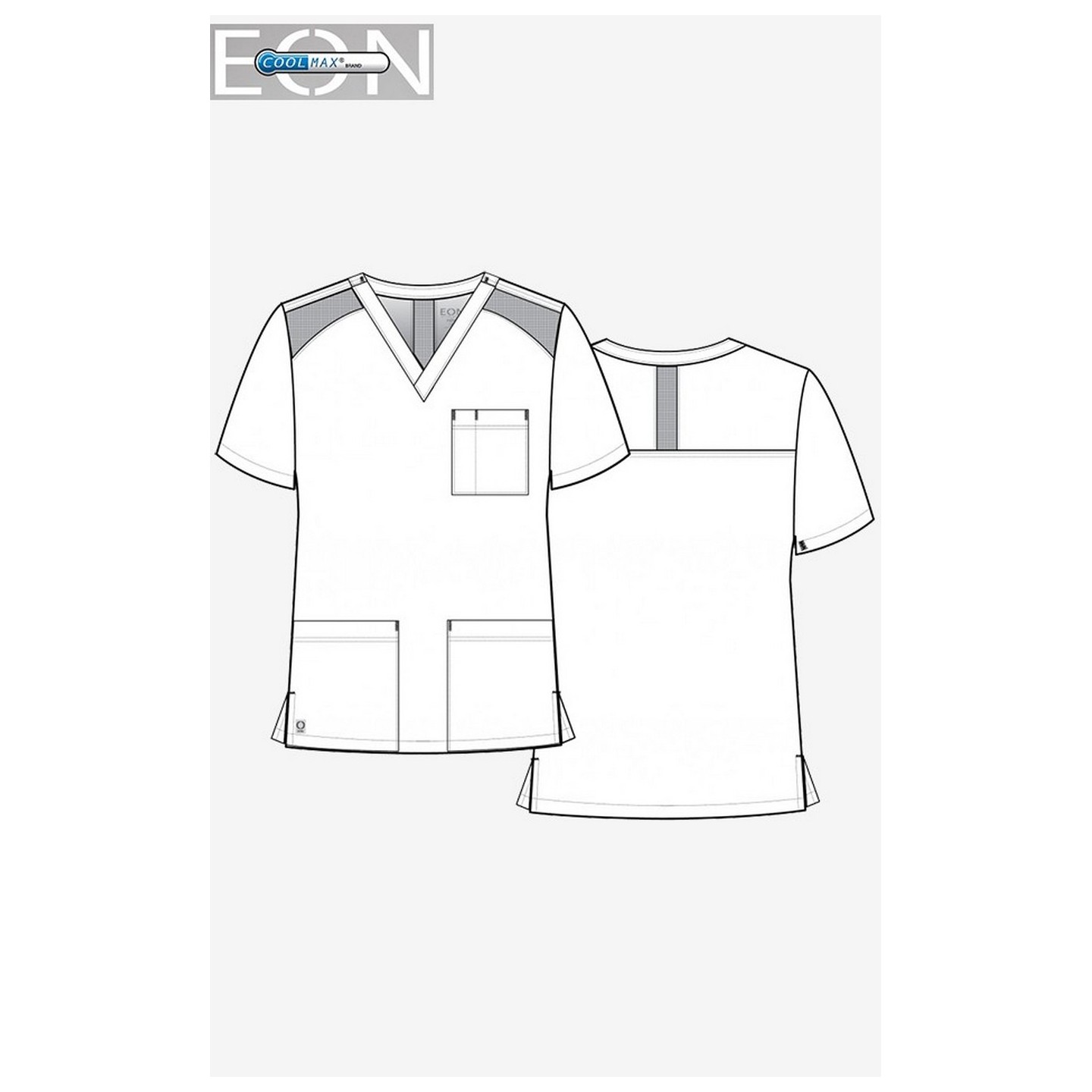 [EON] 5308 EON Active - Men's Mesh Panel 3-Pocket V-Neck Top