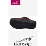 Dansko Femme Ingrid Sabots - Antique Brown Oiled Leather