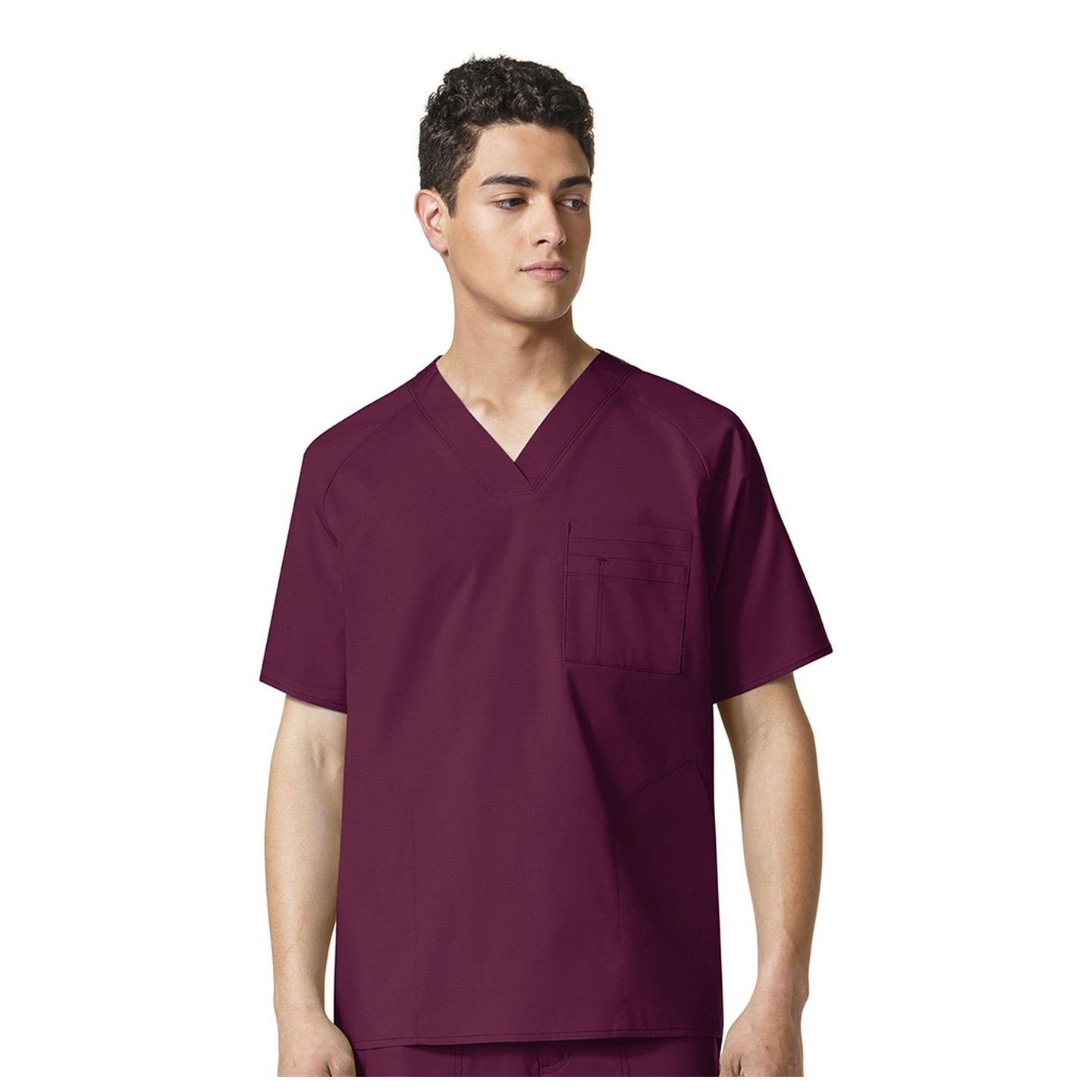 6718 WonderFlex – Haut d’uniforme d’homme avec col en V - Wine