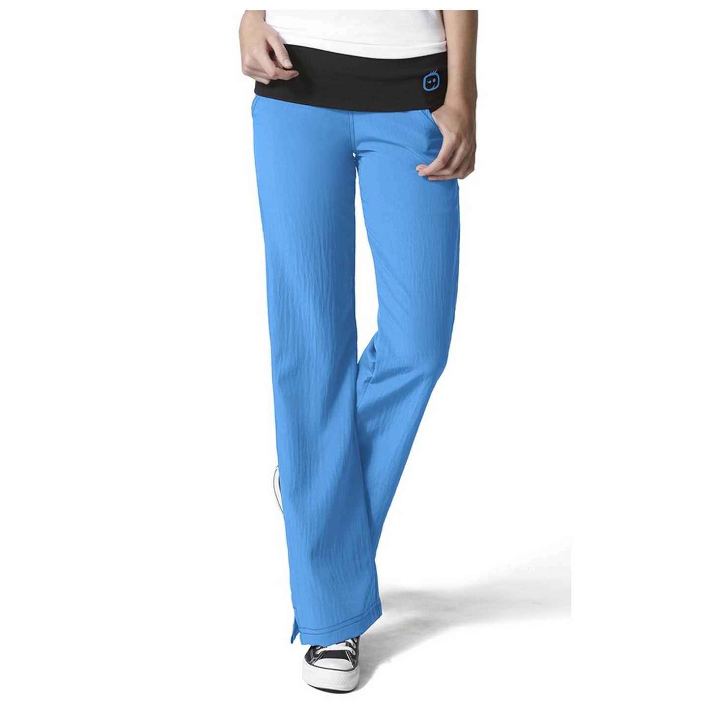 5514 WonderWink pantalon à taille tricotée avec étirement à quatre-sens  -  Malibu Blue