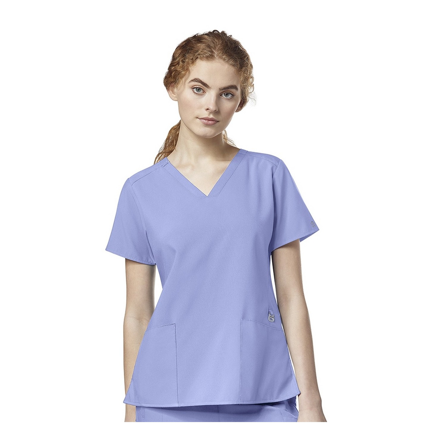 6555 W123 by WonderWink - Flex Back Stylized V-Neck Scrub Top