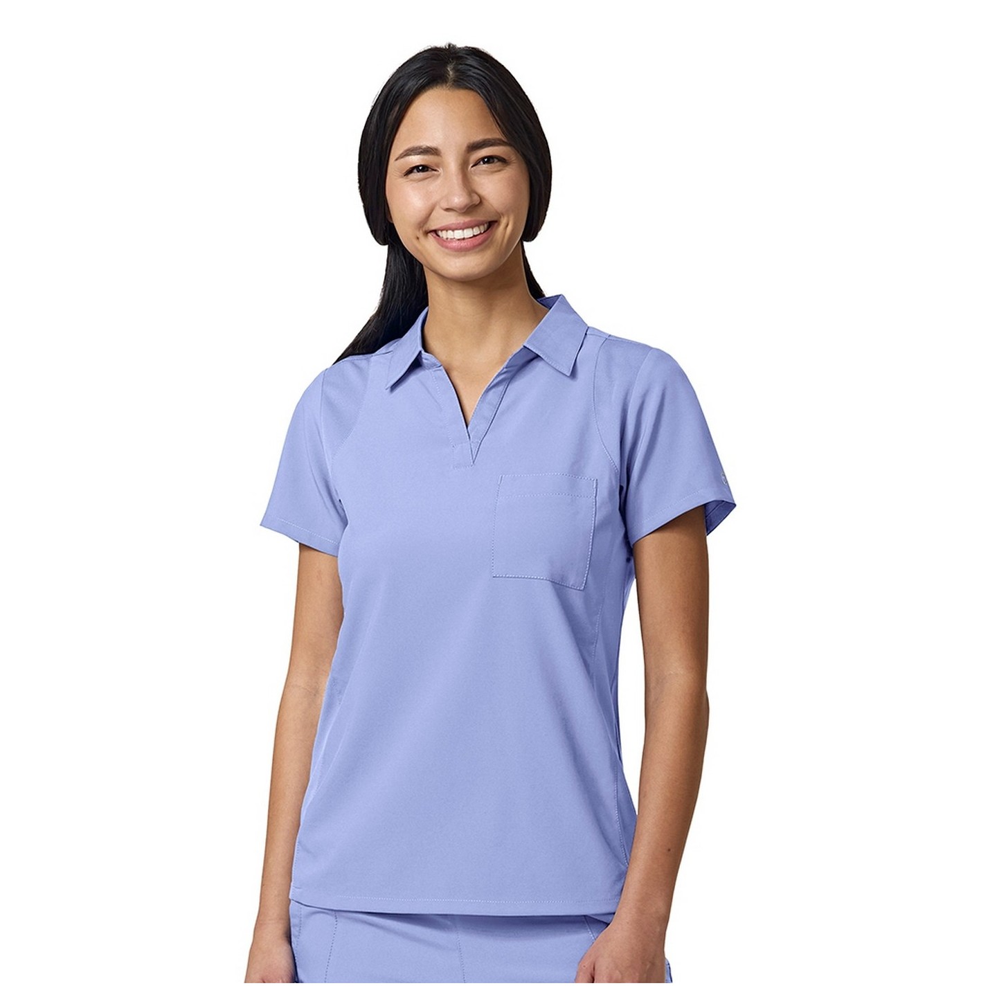 6955 W123 by WonderWink Women's Collar Top