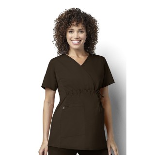 145 WonderWORK Maternity Mock Wrap Scrub Tops