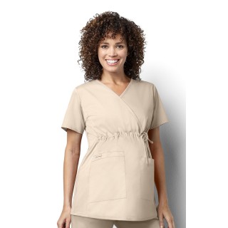 145 WonderWORK Maternity Mock Wrap Scrub Tops