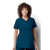 145 WonderWORK Maternity Mock Wrap Scrub Tops
