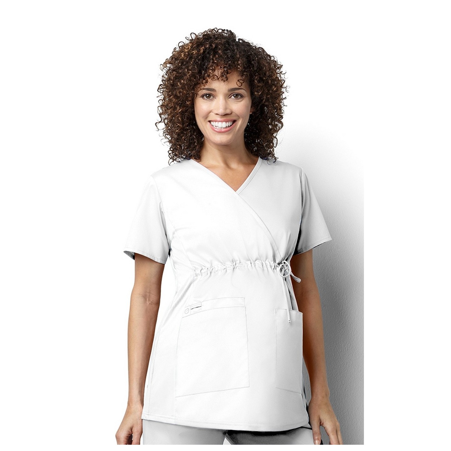 145 WonderWORK Maternity Mock Wrap Scrub Tops