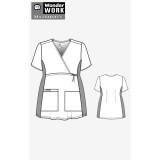 145 WonderWork Maternité Mock Wrap Scrub Tops 