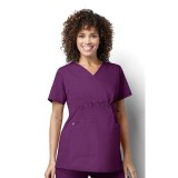 145 WonderWORK Maternity Mock Wrap Scrub Tops