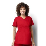 145 WonderWORK Maternity Mock Wrap Scrub Tops