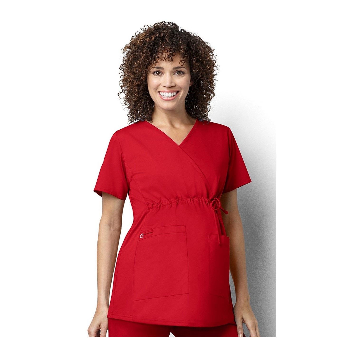 145 WonderWORK Maternity Mock Wrap Scrub Tops