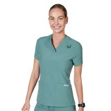 T8010 The DeeDee - Ridiculously Soft Mentality by MOBB - Top col en V avec trois poches