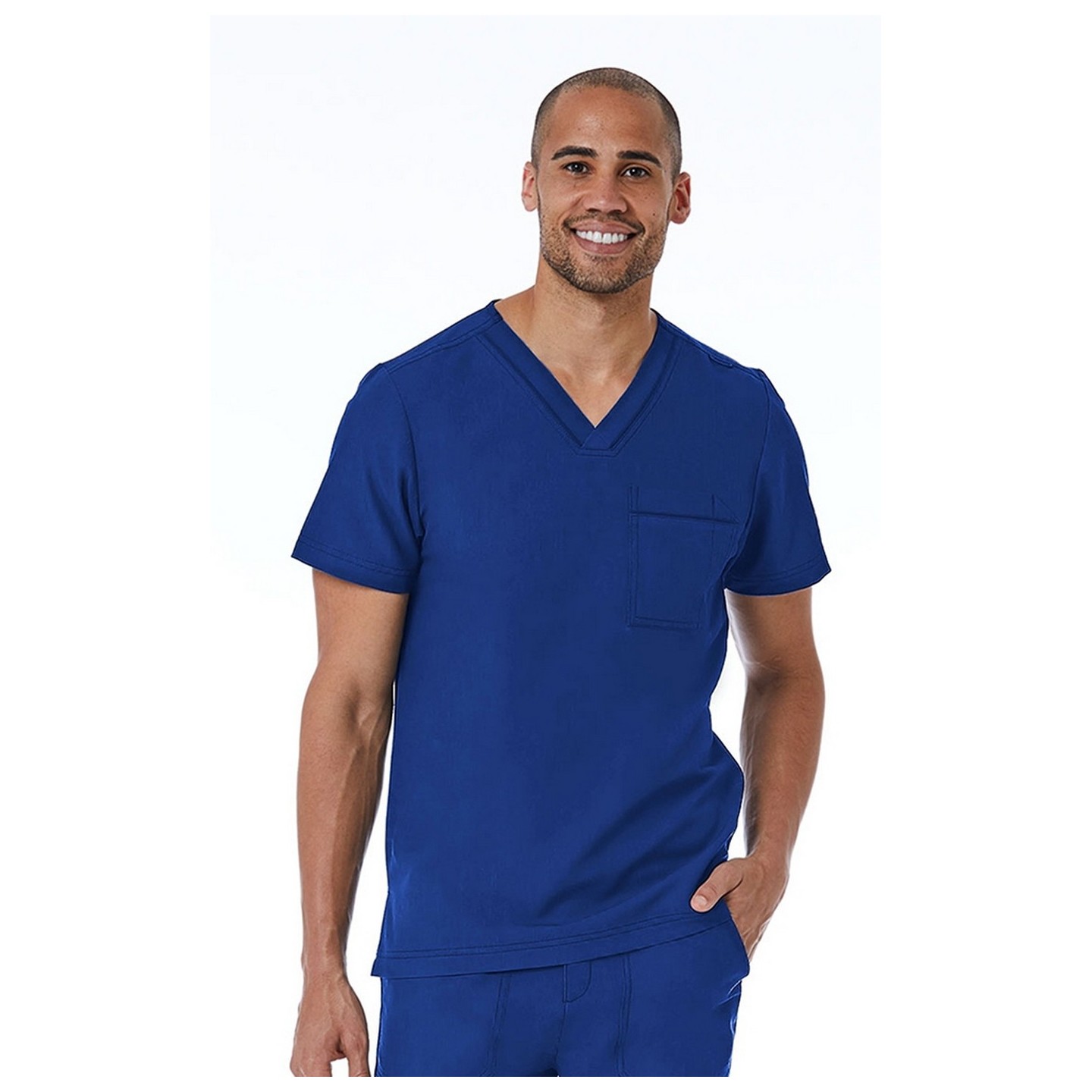 5901 Matrix Pro Men's Contrast Piping V-neck Top