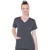 7459 Med Couture Performance Touch V-NECK SHIRTTAIL TOP