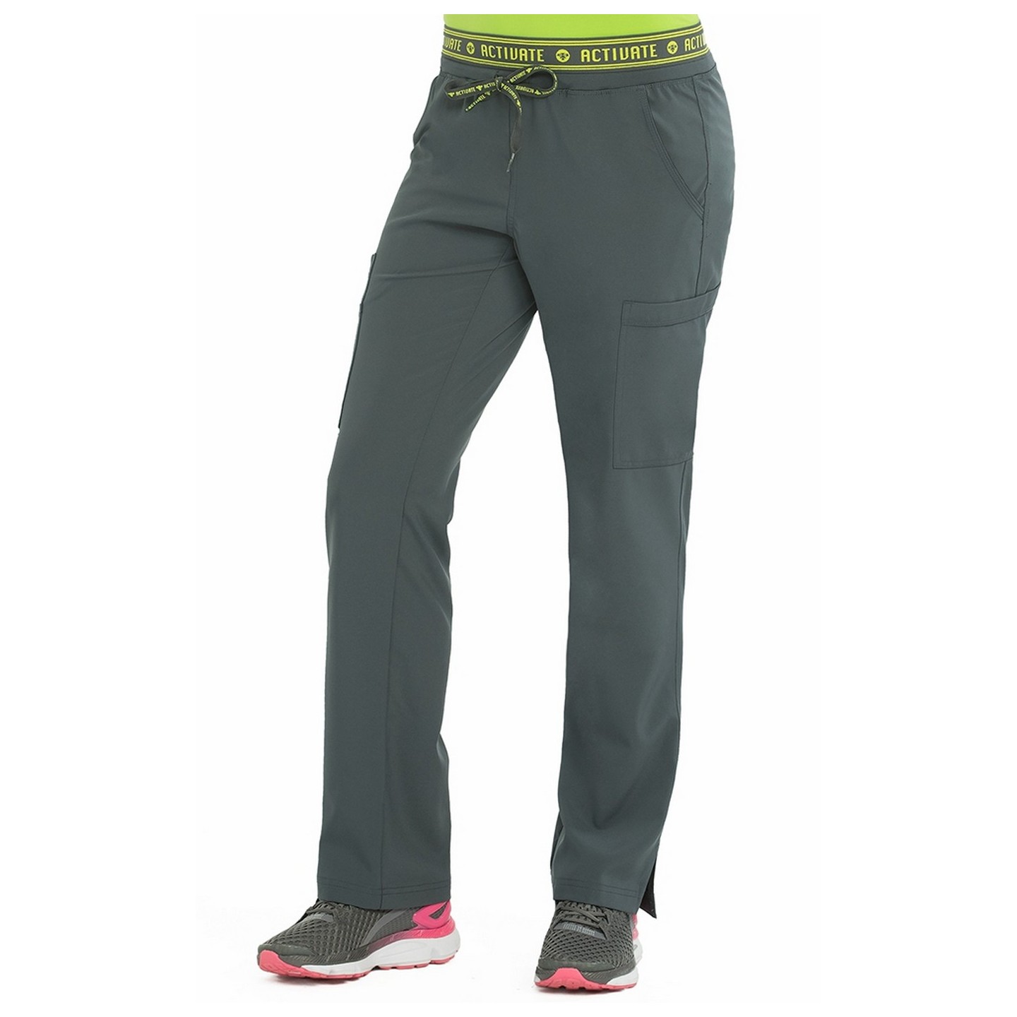 8758 Med Couture Activate 4-way Energy Stretch YOGA 2 CARGO POCKET PANT - Regular: (31")