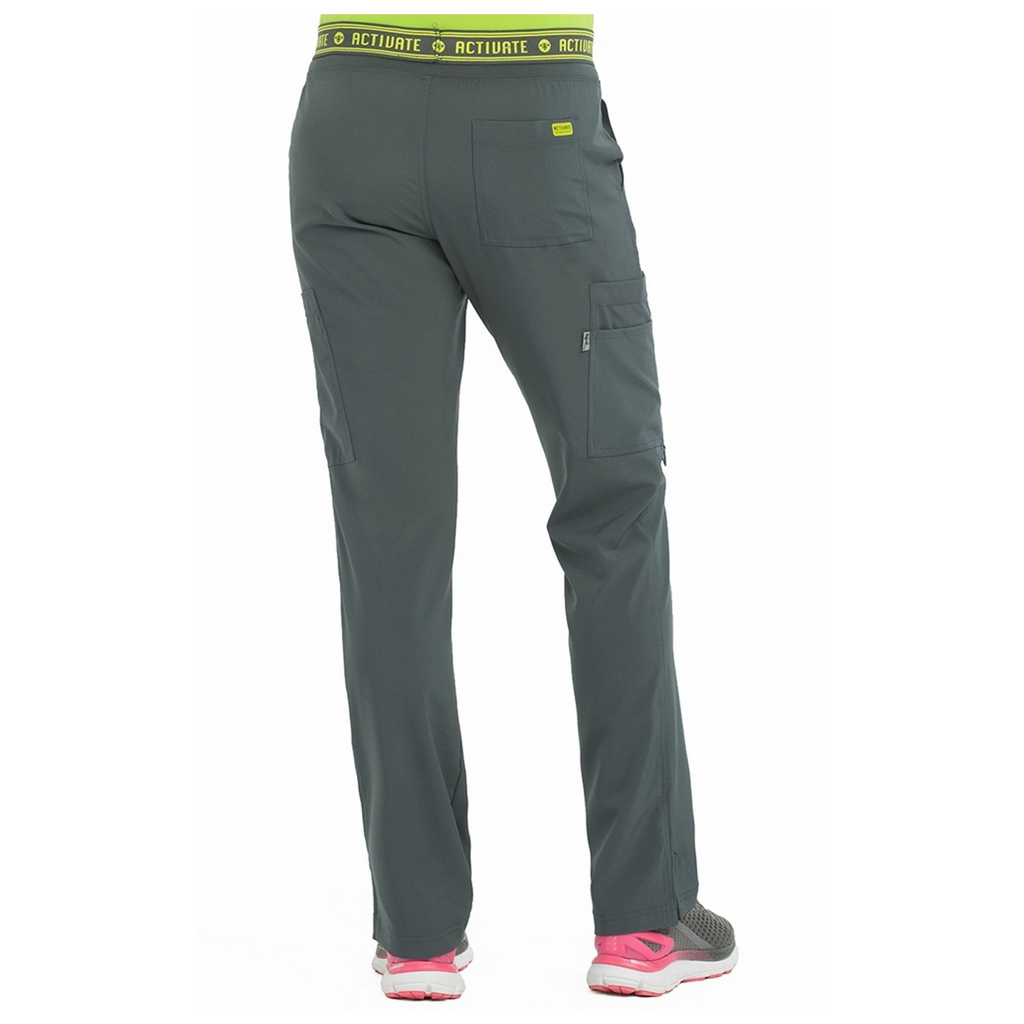 8758 Med Couture Activate 4-way Energy Stretch YOGA 2 CARGO POCKET PANT - Regular: (31")