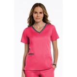 3502 Matrix Both Side Contrast V-Neck Top - Maevn